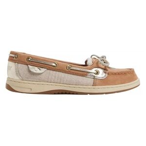 NWOT Women's Sperry Tan Cream Anglefish Sporty Boat Shoe Traditional Sz 7.5